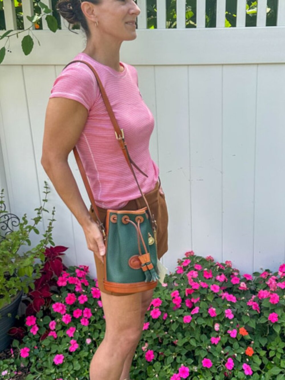 New, Vintage D&B Fir Green Hand Fitted Crossbody Bag, USA - Picture 2 of 16